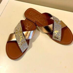 Criss Cross Leather Sandals